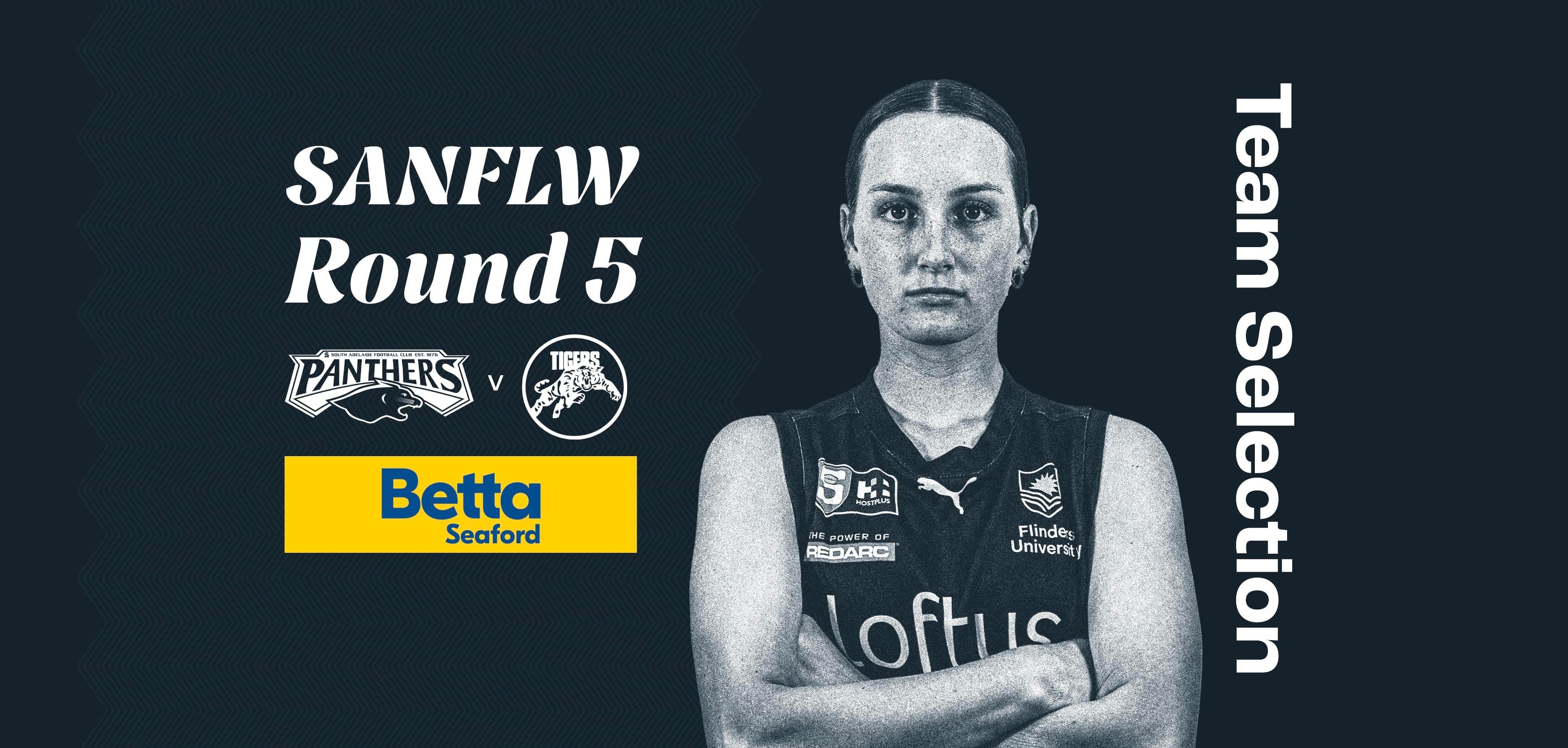 BETTA Team Selection: SANFLW Round 5 v Glenelg Tigers BETTA Team Selection: SANFLW Round 5 v Glenelg Tigers